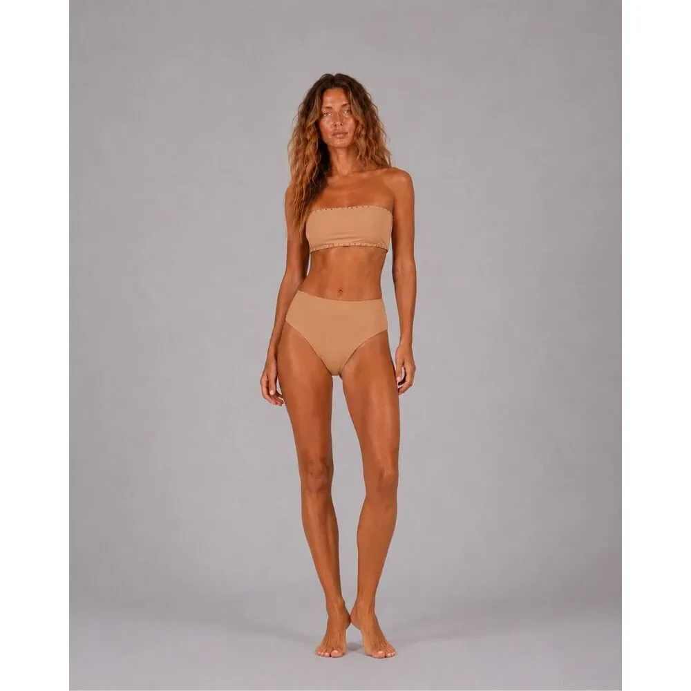 Skims Rhinestones Bandeau High waisted Nude Bikini S